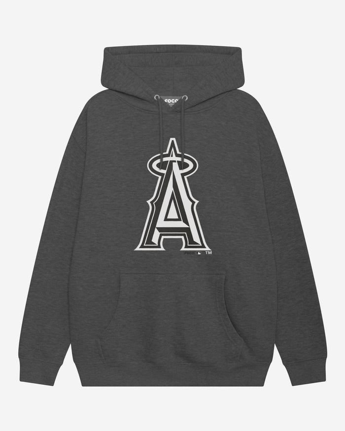 Los Angeles Angels Black & White Primary Logo Hoodie FOCO S - FOCO.com