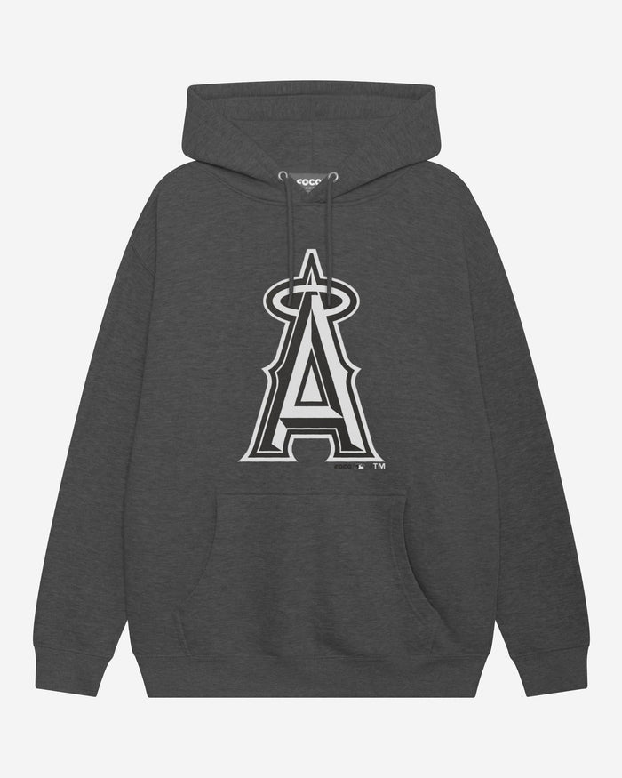 Los Angeles Angels Black & White Primary Logo Hoodie FOCO S - FOCO.com