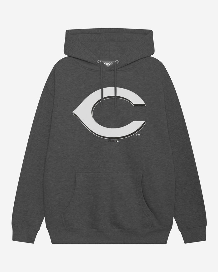 Cincinnati Reds Black & White Primary Logo Hoodie FOCO S - FOCO.com