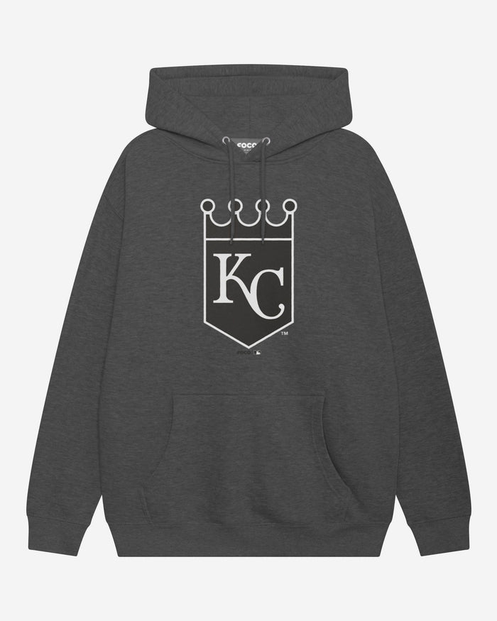 Kansas City Royals Black & White Primary Logo Hoodie FOCO S - FOCO.com