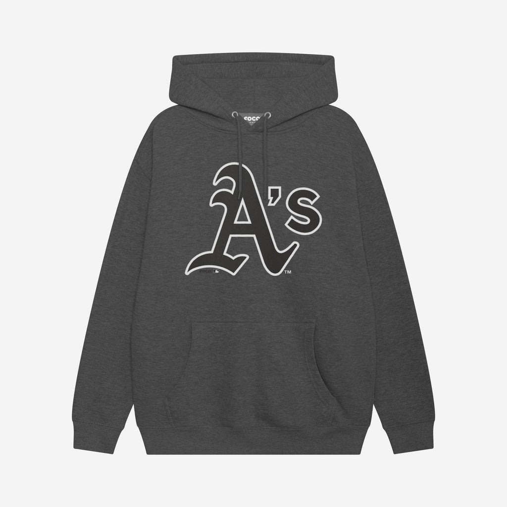 Oakland Athletics Black & White Primary Logo Hoodie FOCO S - FOCO.com
