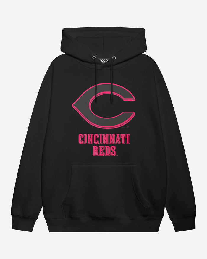 Cincinnati Reds Highlight Reel Hoodie FOCO Black/Neon Pink S - FOCO.com