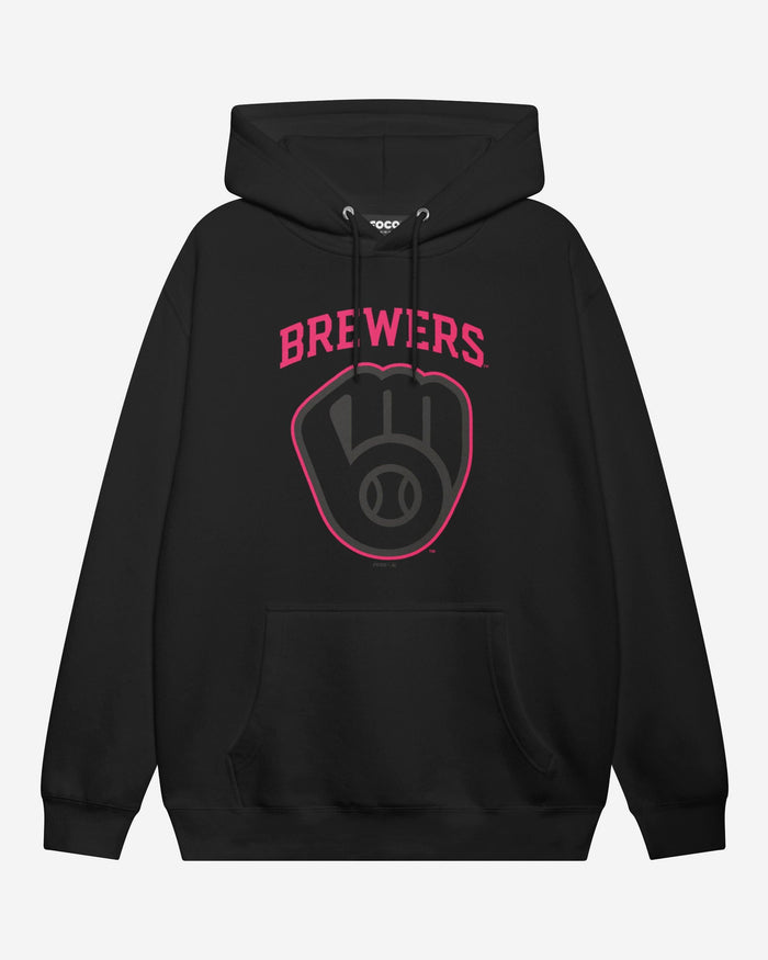 Milwaukee Brewers Highlight Reel Hoodie FOCO Black/Neon Pink S - FOCO.com
