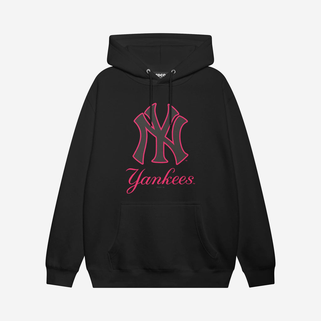 New York Yankees Highlight Reel Hoodie FOCO Black/Neon Pink S - FOCO.com