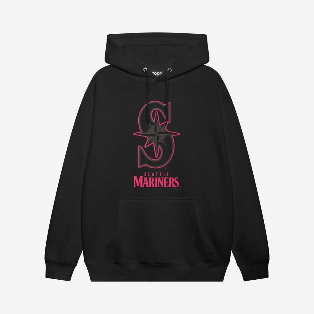 Seattle Mariners Highlight Reel Hoodie FOCO Black/Neon Pink S - FOCO.com