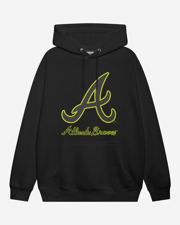 Atlanta Braves Highlight Reel Hoodie FOCO Black/Volt S - FOCO.com