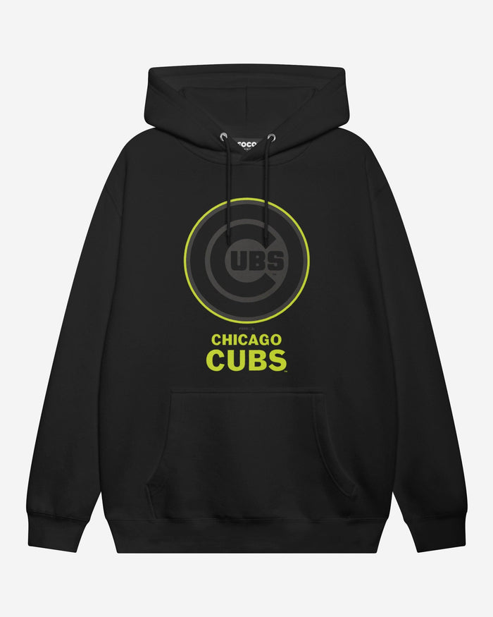 Chicago Cubs Highlight Reel Hoodie FOCO Black/Volt S - FOCO.com