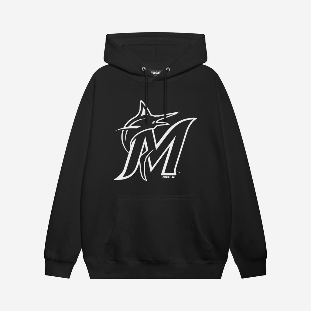 Miami Marlins White Logo Hoodie FOCO S - FOCO.com