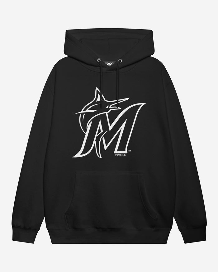 Miami Marlins White Logo Hoodie FOCO S - FOCO.com