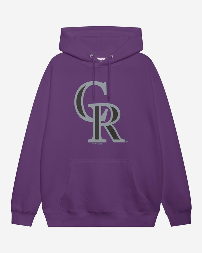 Colorado Rockies Primary Logo Hoodie FOCO Team Purple S - FOCO.com