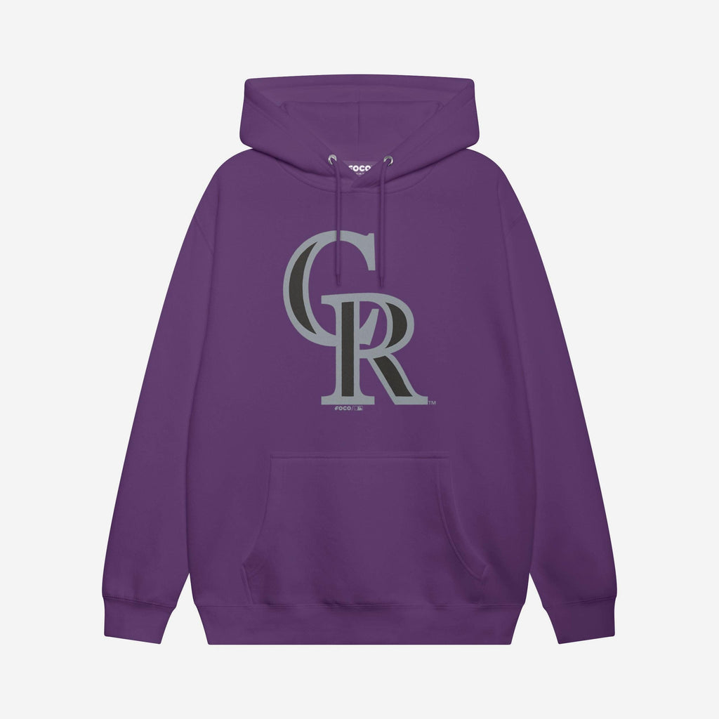 Colorado Rockies Primary Logo Hoodie FOCO Team Purple S - FOCO.com