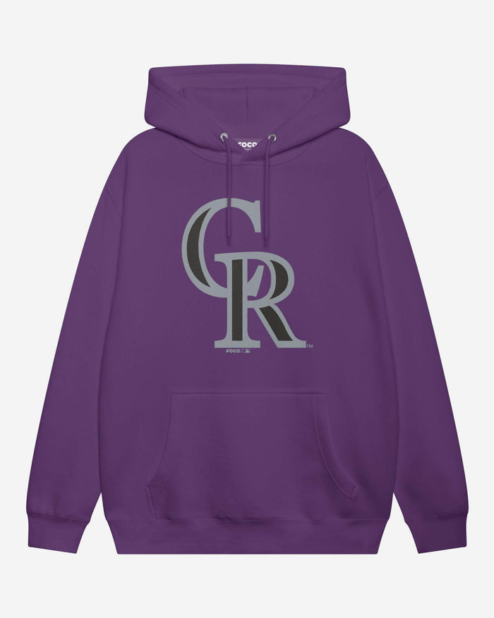 Colorado Rockies Primary Logo Hoodie FOCO Team Purple S - FOCO.com