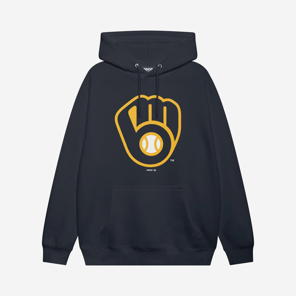 Milwaukee Brewers Primary Logo Hoodie FOCO Navy S - FOCO.com