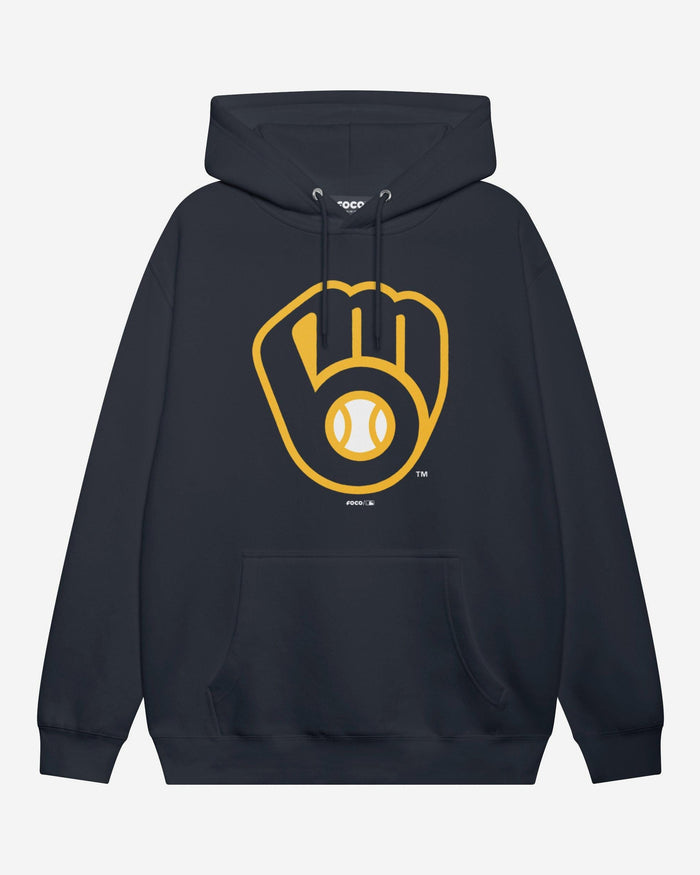 Milwaukee Brewers Primary Logo Hoodie FOCO Navy S - FOCO.com