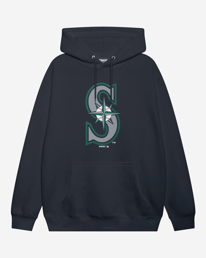 Seattle Mariners Primary Logo Hoodie FOCO Navy S - FOCO.com