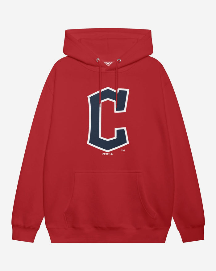 Cleveland Guardians Primary Logo Hoodie FOCO Red S - FOCO.com