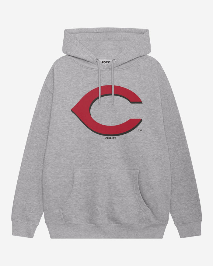 Cincinnati Reds Primary Logo Hoodie FOCO Athletic Heather S - FOCO.com