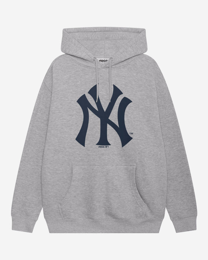 New York Yankees Primary Logo Hoodie FOCO Athletic Heather S - FOCO.com