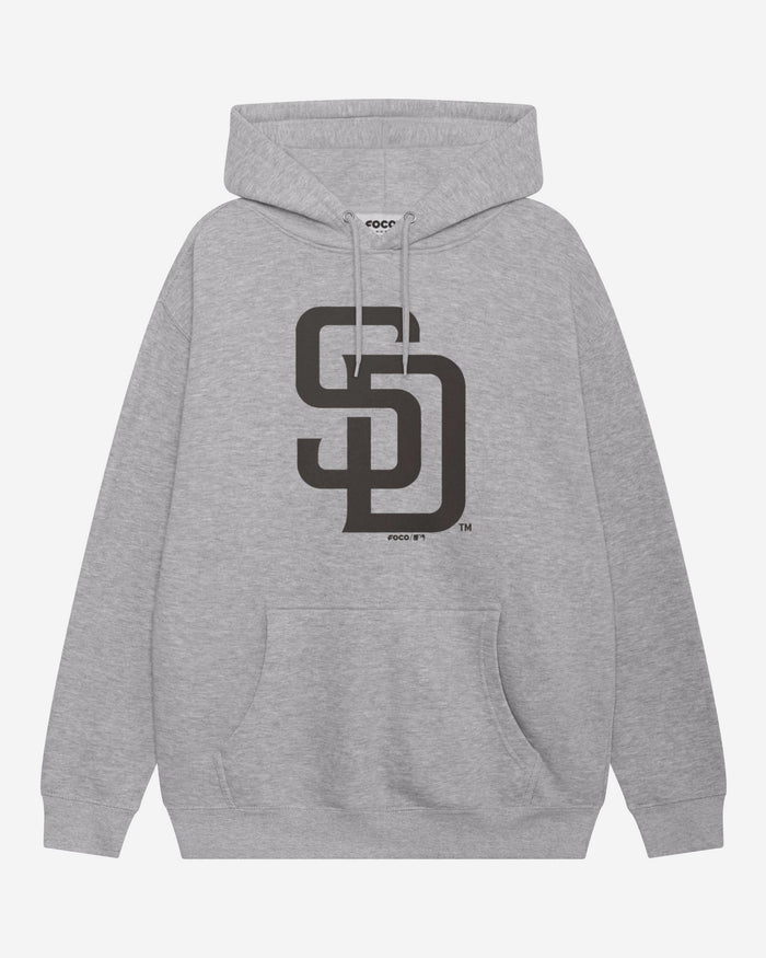 San Diego Padres Primary Logo Hoodie FOCO Athletic Heather S - FOCO.com