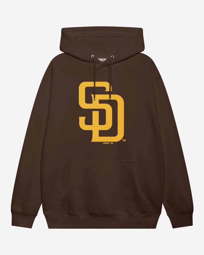 San Diego Padres Primary Logo Hoodie FOCO Chestnut S - FOCO.com