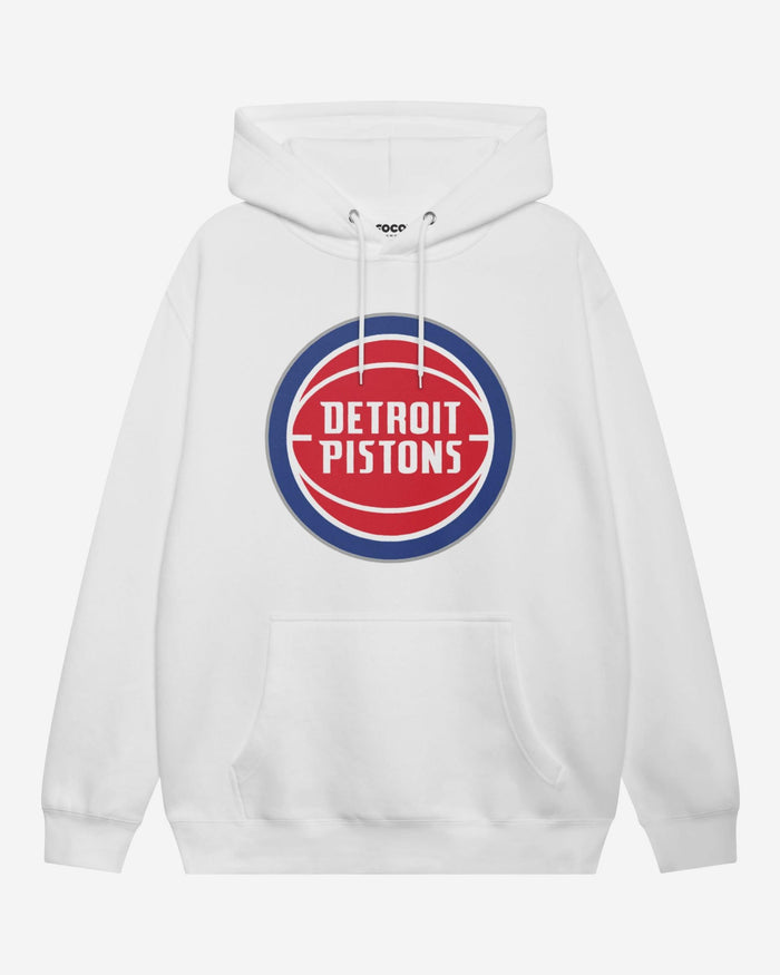 Detroit Pistons Primary Logo Hoodie FOCO White S - FOCO.com