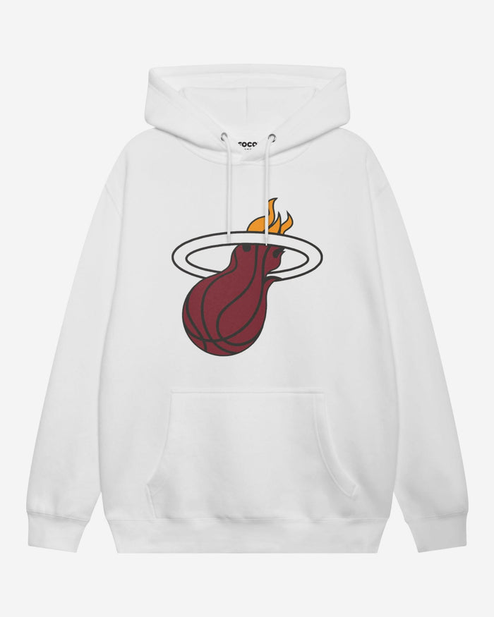 Miami Heat Primary Logo Hoodie FOCO White S - FOCO.com