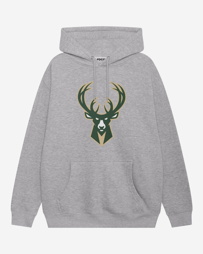 Milwaukee Bucks Primary Logo Hoodie FOCO Athletic Heather S - FOCO.com