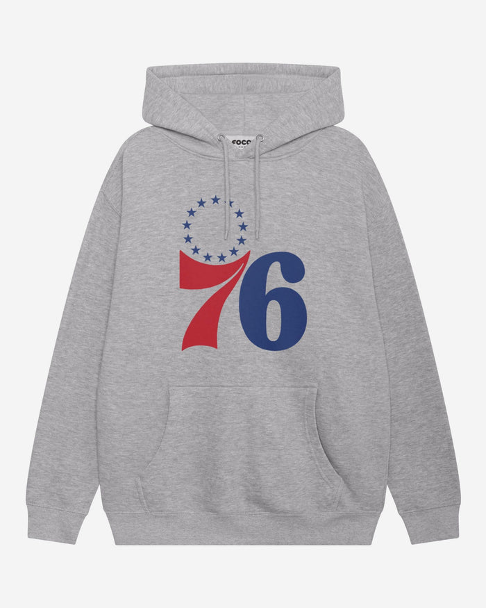 Philadelphia 76ers Primary Logo Hoodie FOCO Athletic Heather S - FOCO.com