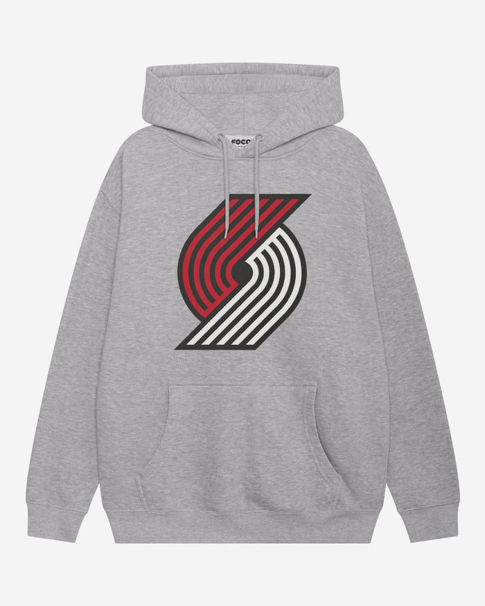 Portland Trail Blazers Primary Logo Hoodie FOCO Athletic Heather S - FOCO.com