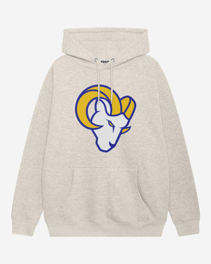 Los Angeles Rams Primary Logo Hoodie FOCO Oatmeal Heather S - FOCO.com