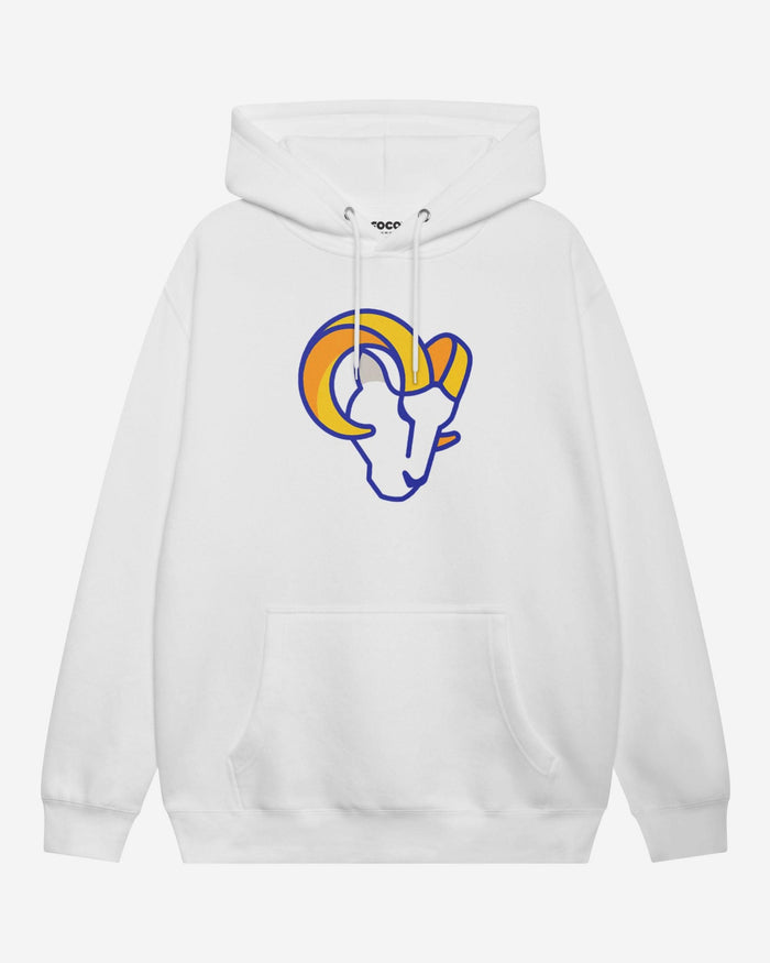 Los Angeles Rams Primary Logo Hoodie FOCO White S - FOCO.com