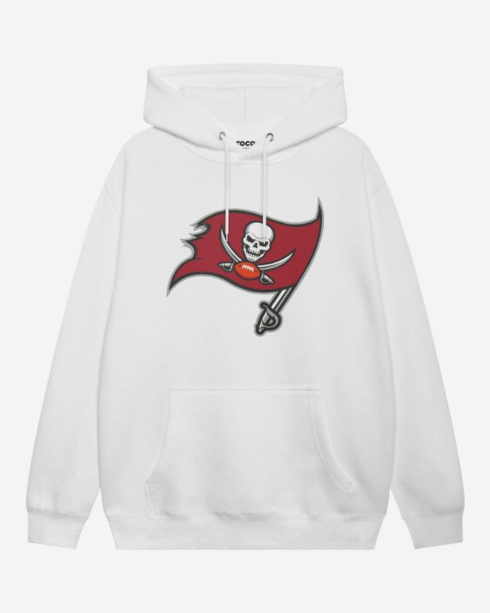 Tampa Bay Buccaneers Primary Logo Hoodie FOCO White S - FOCO.com