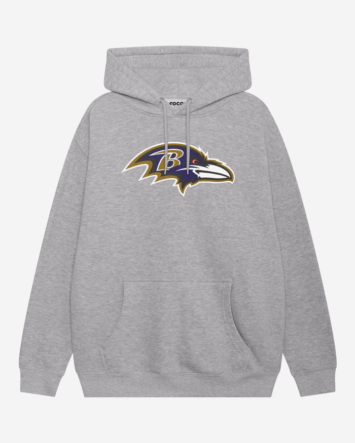 Baltimore Ravens Primary Logo Hoodie FOCO Athletic Heather S - FOCO.com