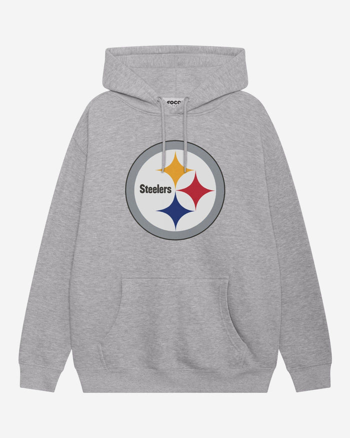 Pittsburgh Steelers Primary Logo Hoodie FOCO Athletic Heather S - FOCO.com
