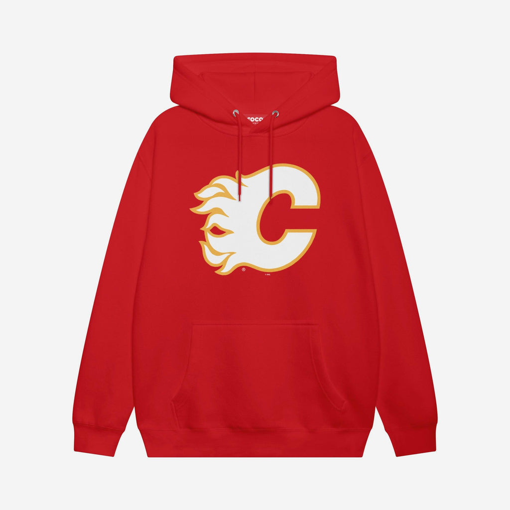 Calgary Flames Primary Logo Hoodie FOCO Red S - FOCO.com