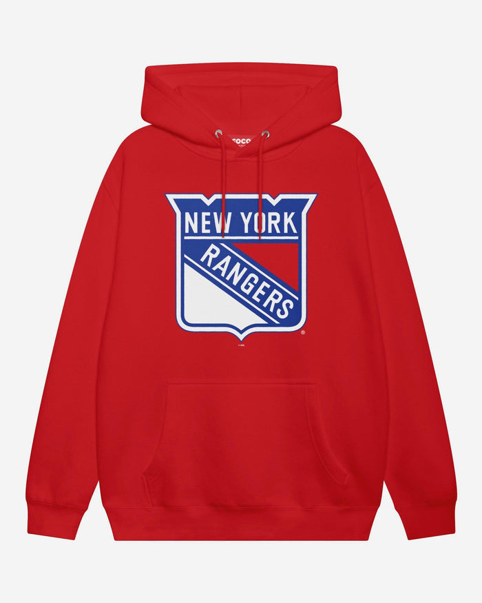 New York Rangers Primary Logo Hoodie FOCO Red S - FOCO.com