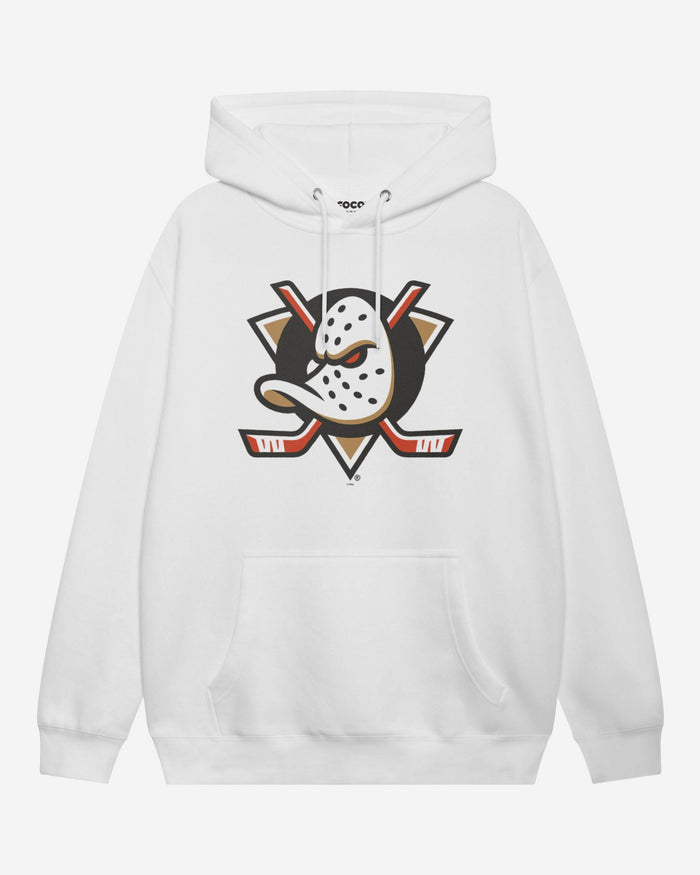 Anaheim Ducks Primary Logo Hoodie FOCO White S - FOCO.com