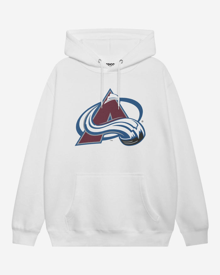 Colorado Avalanche Primary Logo Hoodie FOCO White S - FOCO.com