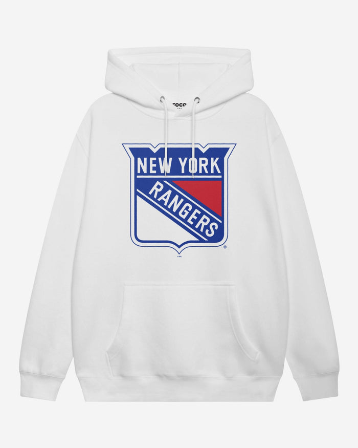 New York Rangers Primary Logo Hoodie FOCO White S - FOCO.com