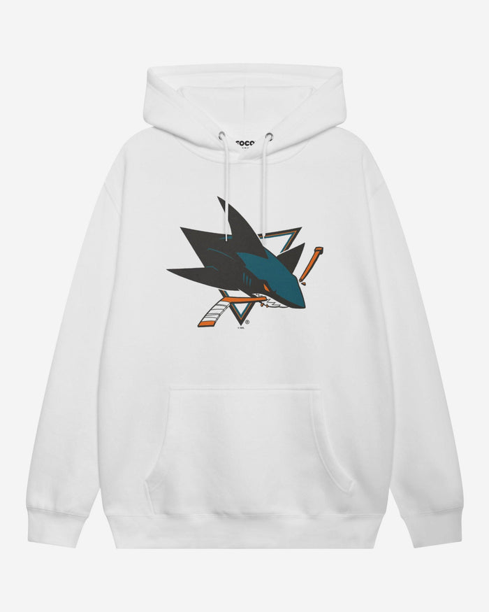 San Jose Sharks Primary Logo Hoodie FOCO White S - FOCO.com