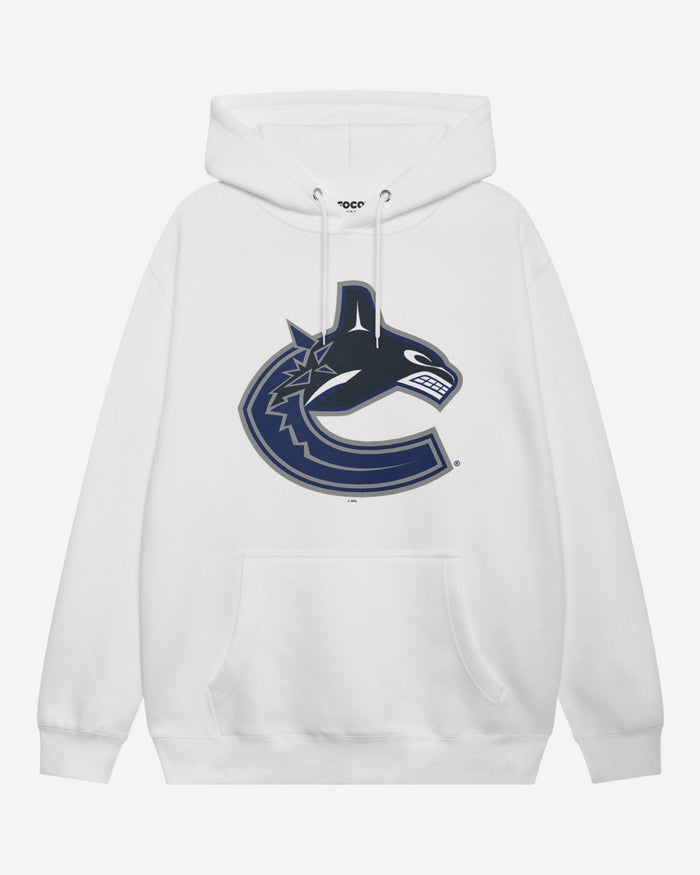 Vancouver Canucks Primary Logo Hoodie FOCO White S - FOCO.com