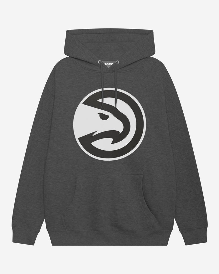 Atlanta Hawks Black & White Primary Logo Hoodie FOCO S - FOCO.com