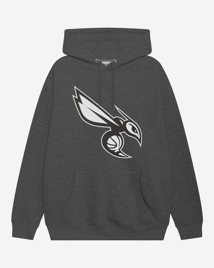 Charlotte Hornets Black & White Primary Logo Hoodie FOCO S - FOCO.com