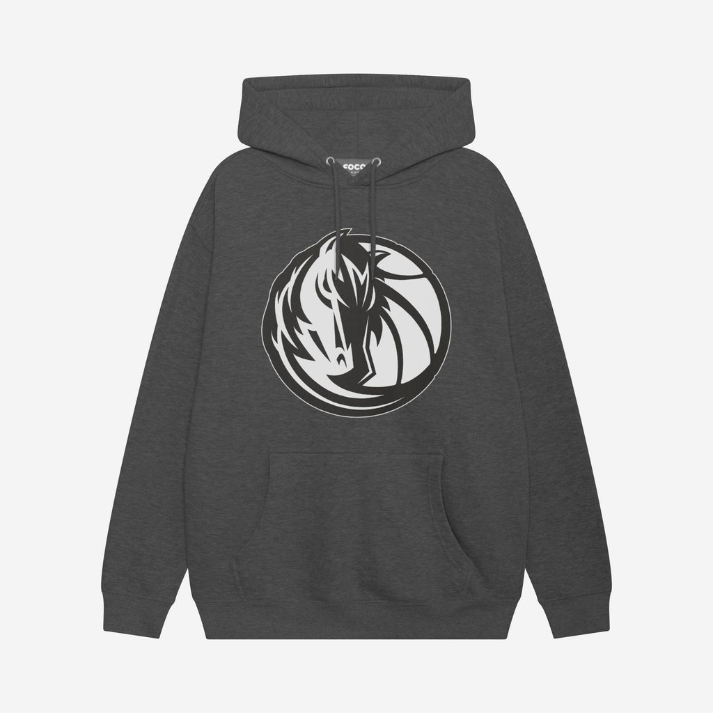 Dallas Mavericks Black & White Primary Logo Hoodie FOCO S - FOCO.com