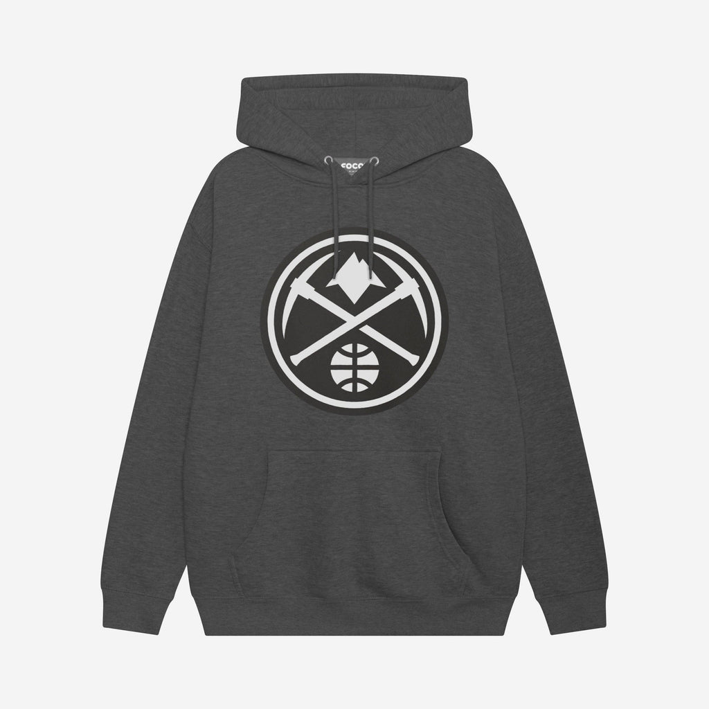 Denver Nuggets Black & White Primary Logo Hoodie FOCO S - FOCO.com