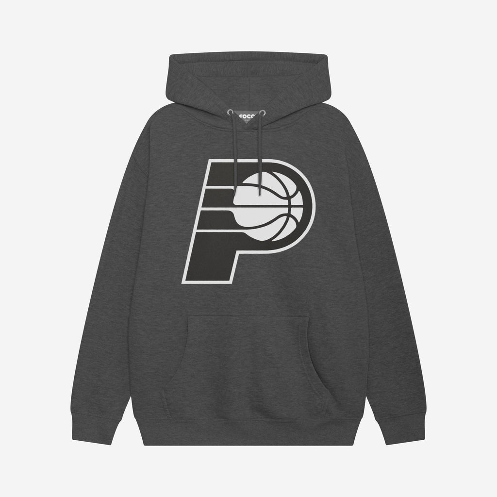Indiana Pacers Black & White Primary Logo Hoodie FOCO S - FOCO.com