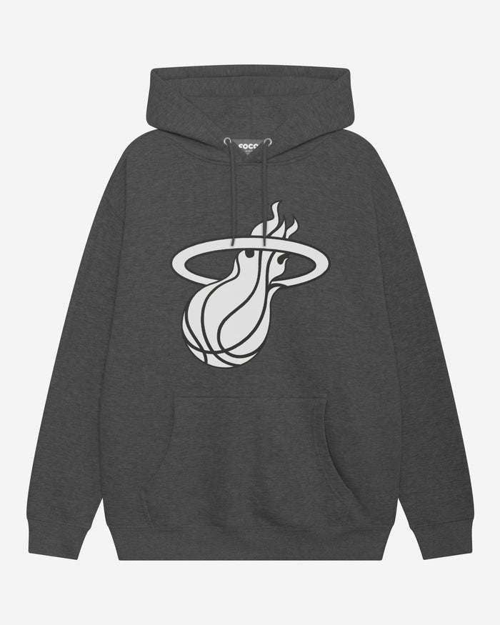 Miami Heat Black & White Primary Logo Hoodie FOCO S - FOCO.com