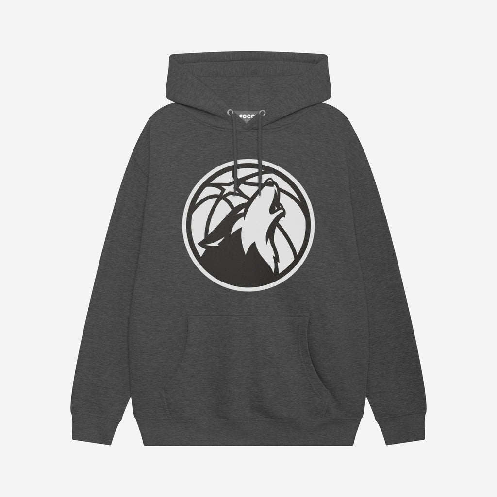 Minnesota Timberwolves Black & White Primary Logo Hoodie FOCO S - FOCO.com