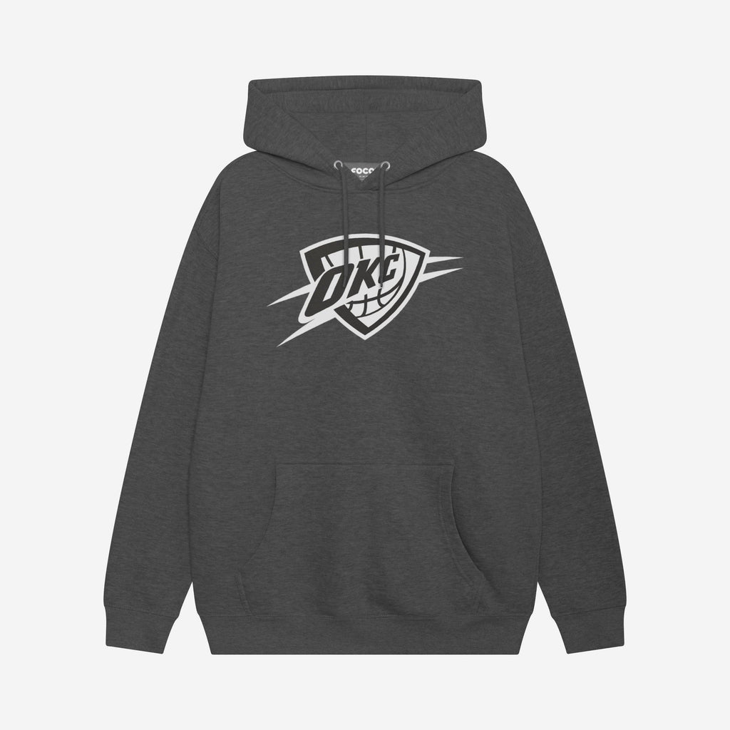 Oklahoma City Thunder Black & White Primary Logo Hoodie FOCO S - FOCO.com