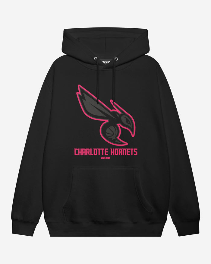 Charlotte Hornets Highlight Reel Hoodie FOCO Black/Neon Pink S - FOCO.com